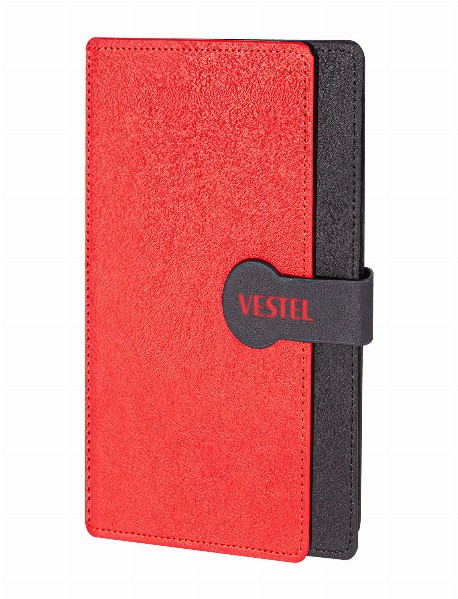 SARAY KIRMIZI TARİHSİZ DEFTER (15X21 CM)