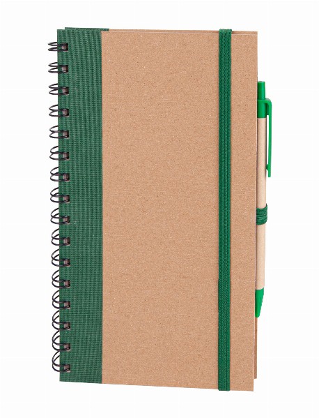 PURSAKLAR YEŞİL SPİRALLİ TARİHSİZ DEFTER (15X21 CM)