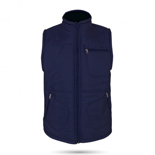 ALASKA LACİVERT ÜÇ CEPLİ ŞİŞME YELEK S