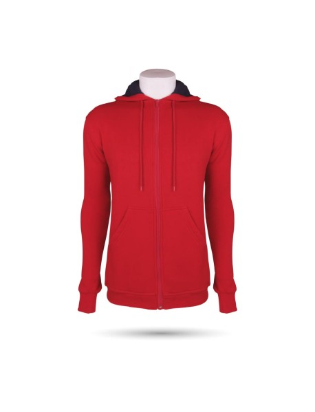 ARTOS KANGURU CEPLİ FERMUARLU KIRMIZI XL SWEATSHİRT