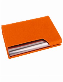 PAYİDAR TURUNCU DERİ KARTVİZİTLİK