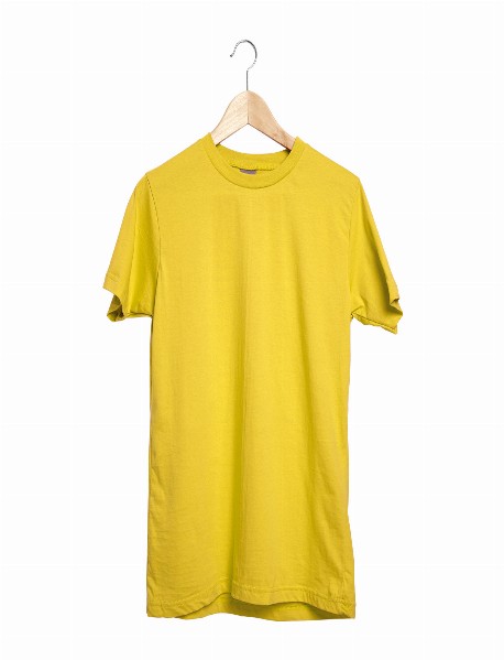 GARDENYA SARI L SIFIR YAKA TİŞÖRT